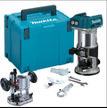 Makita DRT50ZJ 18V Brushless Router Trimmer With Plunge Router Base & Dust Nozzle Set